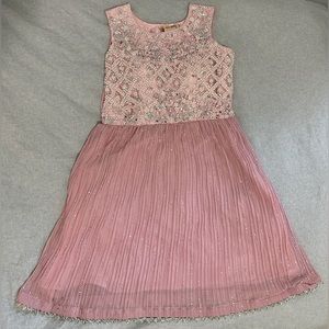 BRAND NEW NEVER WORN Light Pink/Silver Indian Dress + Palazzo Pant + Dupatta